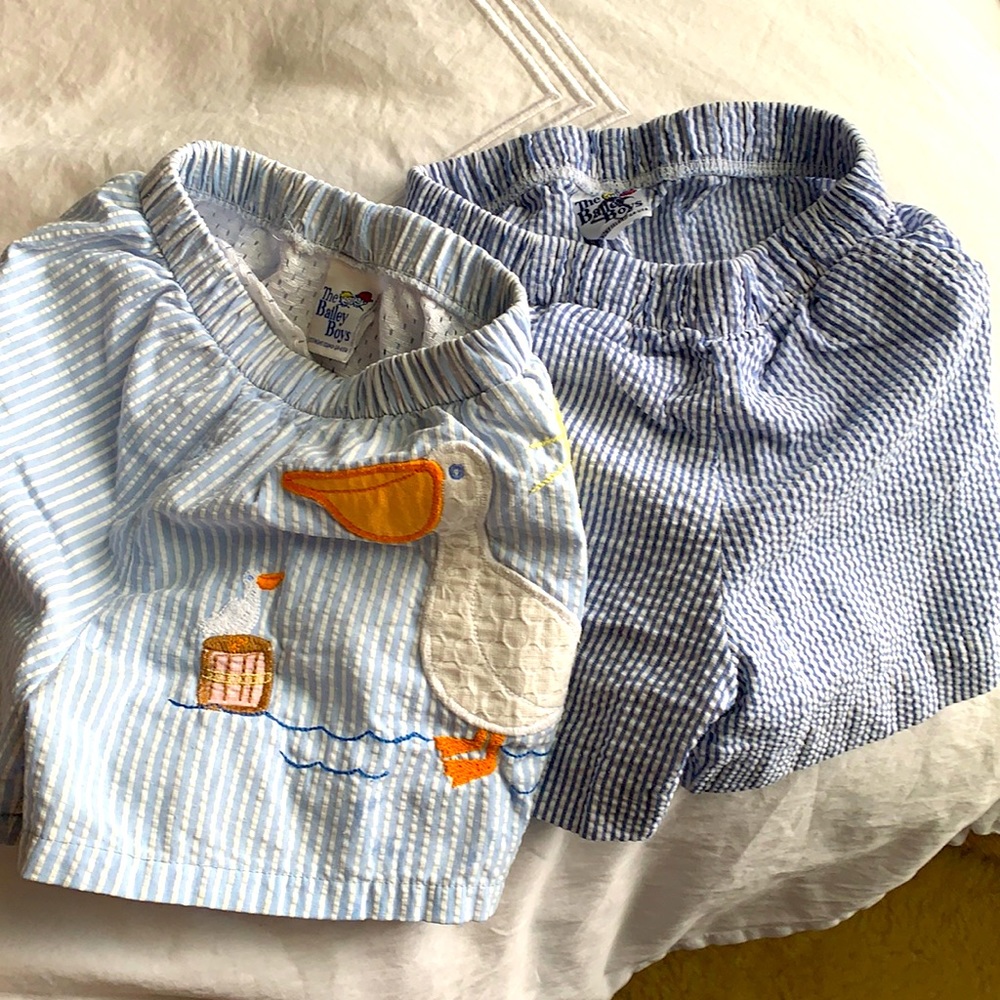 Bailey Boys of StSimons Island. seersucker bathing suit and shorts. Worn by 1